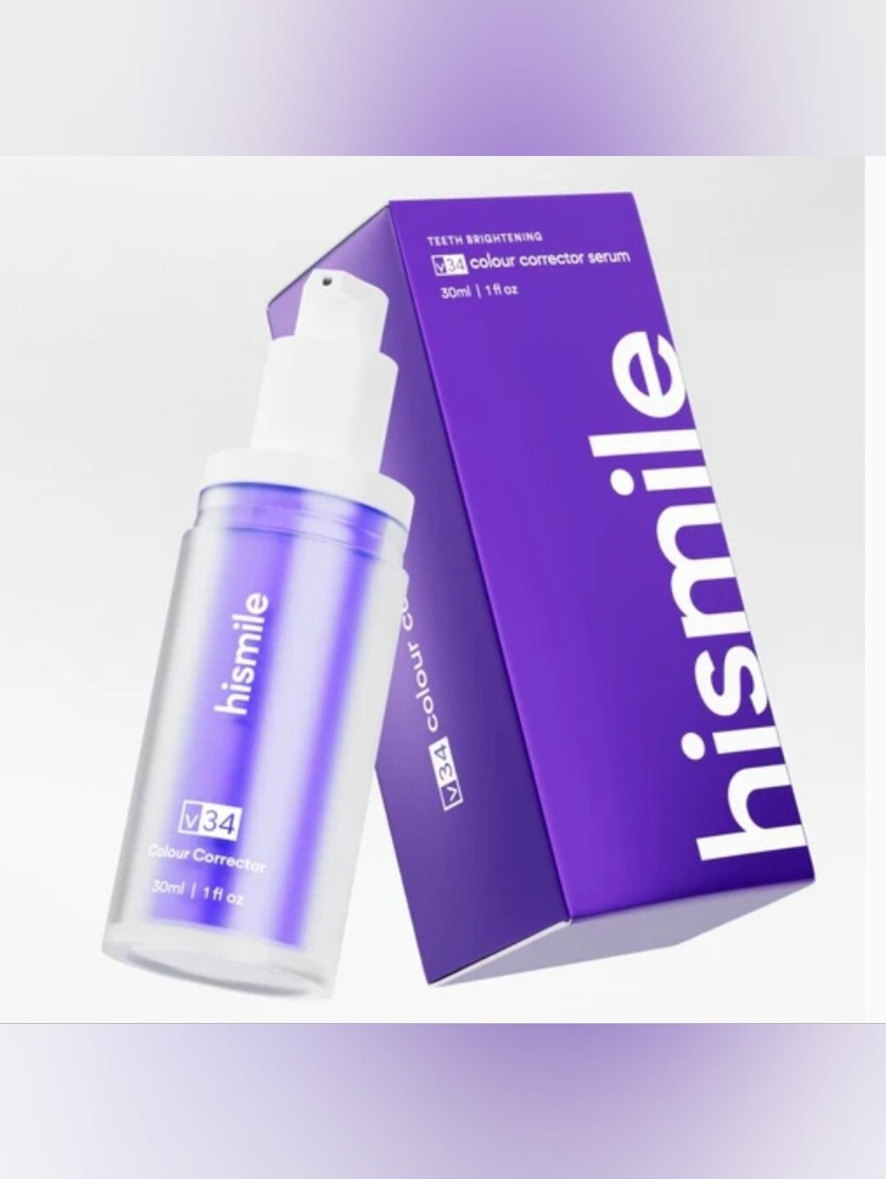 *NIB* Hismile Teeth Brightening V34 Colour Corrector Serum, Purple 1 Fl oz.